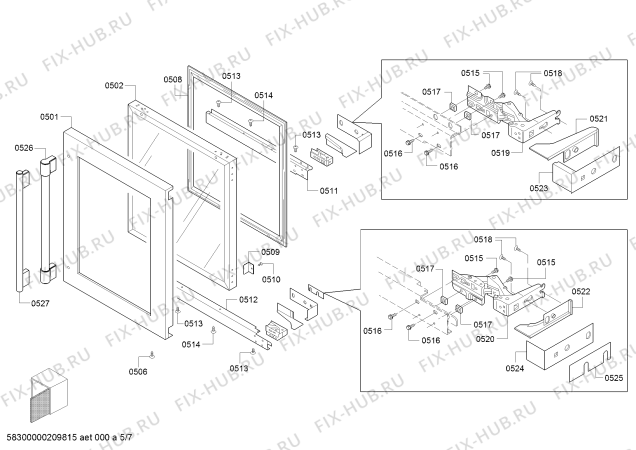 Схема №4 T24UW920LS, 24" UC Glass Door Wine Reserve, LH, Pro с изображением Тэн оттайки для электропечи Bosch 00777739